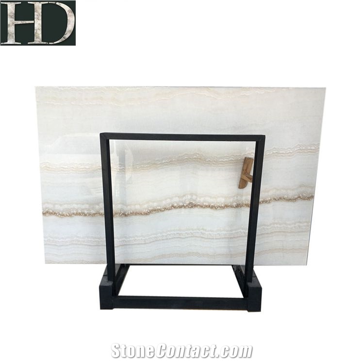 Beautiful Natural Onyx Stone White Onyx Slabs Marble for Wall Panel