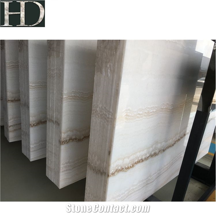 Beautiful Natural Onyx Stone White Onyx Slabs Marble for Wall Panel
