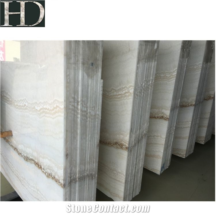 Beautiful Natural Onyx Stone White Onyx Slabs Marble for Wall Panel
