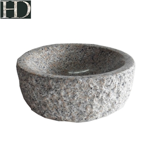 Classical Design Hotel Bathroom Granite Wash Sink Rough Surface Sink