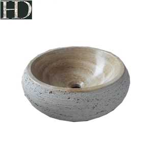 Classical Design Hotel Bathroom Granite Wash Sink Rough Surface Sink