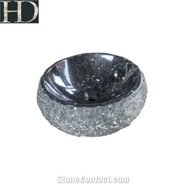 Classical Design Hotel Bathroom Granite Wash Sink Rough Surface Sink