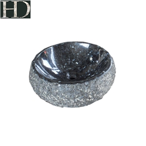 Classical Design Hotel Bathroom Granite Wash Sink Rough Surface Sink