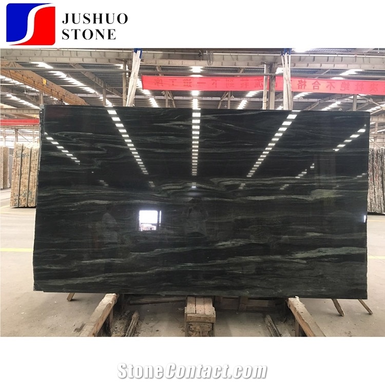 Green River Serpentine Granite Slab with Black Grains Inner Building