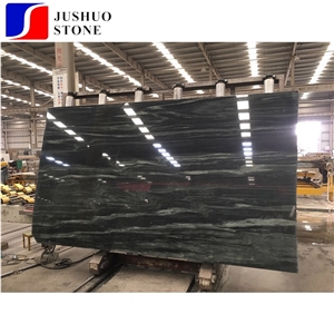 Green River Serpentine Granite Slab with Black Grains Inner Building