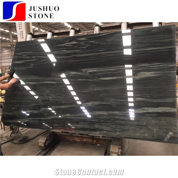 Green River Serpentine Granite Slab with Black Grains Inner Building