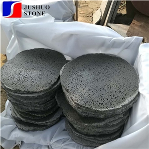 Hainan Black Basalt Random Sytep Stone Paving for Patio Road Decoration