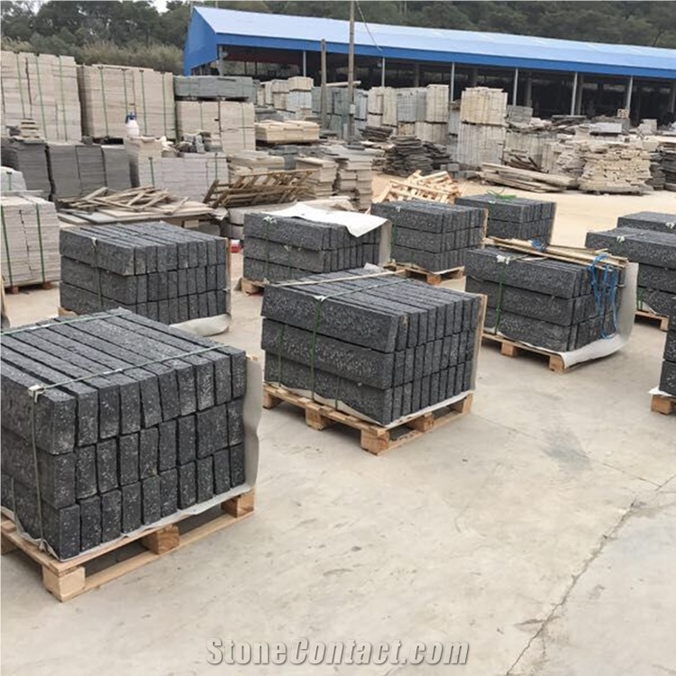 Rockface Basalt Zangpu Black Road Kerbstone for Path/Garden Buidling