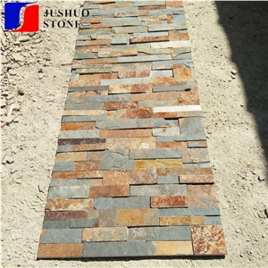 Split Yellow Slate China, Rustic Ledge Stone,Rust Slate Exterior & Interior Wall