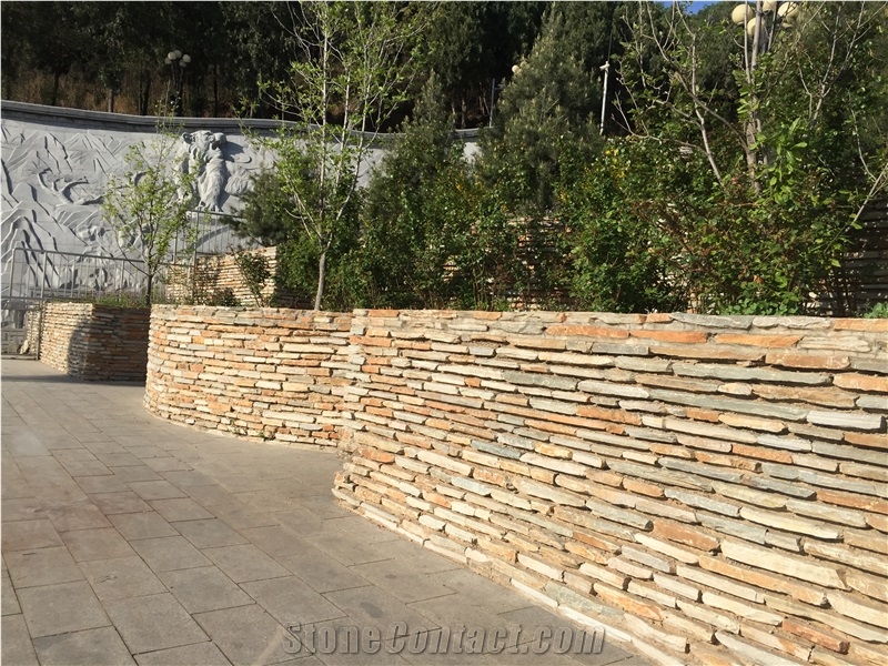 Split Yellow Slate China, Rustic Ledge Stone,Rust Slate Exterior & Interior Wall