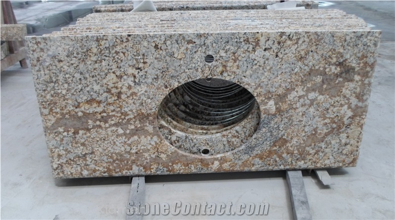 Cheap Big White Flower Granite for Countertop for Bathroom