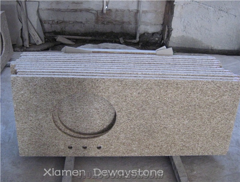 Cheap Big White Flower Granite for Countertop for Bathroom