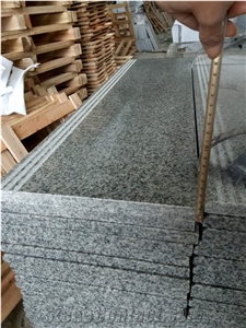 Flamed Surface G603 Light Grey Granite Steps, Risers