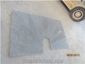 Flamed Surface G603 Light Grey Granite Steps, Risers