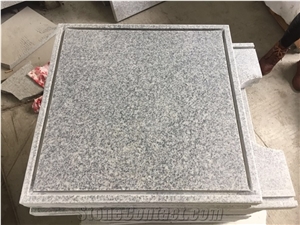 Flamed Surface G603 Light Grey Granite Steps, Risers