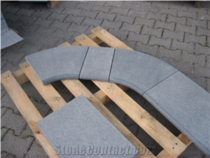 China Black Basalt L Shaped Swimming Pool Coping Paver,Flooe Stepping Exterior Stone for Custom
