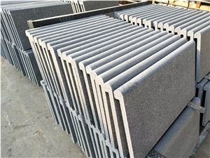 China Grey Granite G654 Bullnose Flamed Pool Coping Paver,Landscaping Stone Floor