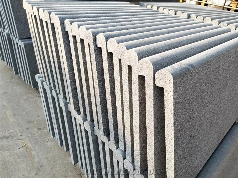 China Grey Granite G654 Bullnose Flamed Pool Coping Paver,Landscaping Stone Floor