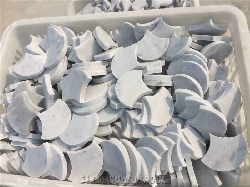 Crystal White Marble Mix Pearl Stone Art Mosaic Tile Bathroom Decor