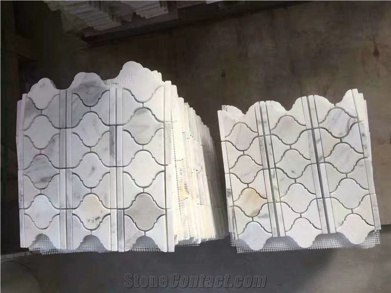 Crystal White Marble Mix Pearl Stone Art Mosaic Tile Bathroom Decor