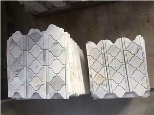 Crystal White Marble Mix Pearl Stone Art Mosaic Tile Bathroom Decor