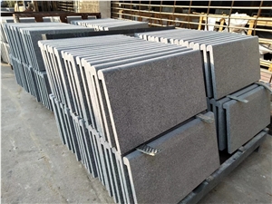 G654 China Padang Light Grey Sesame Granite Bullnose Flamed Pool Coping Paver Tile