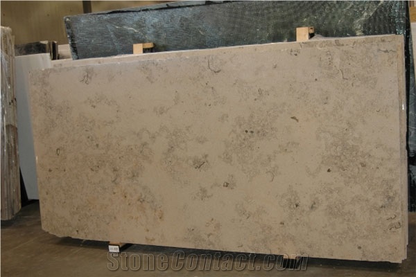 Jura Beige Limestone Floor Stepping Staircase,Cream Sea Coral Stone Risers Villia Interior