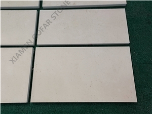 Moca Cream Beige Limestone Pattern Tile Floor Paving Panel,Crema Coral Stone Sheet Gofar