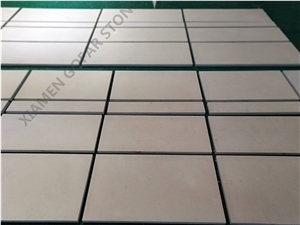 Moca Cream Beige Limestone Pattern Tile Floor Paving Panel,Crema Coral Stone Sheet Gofar