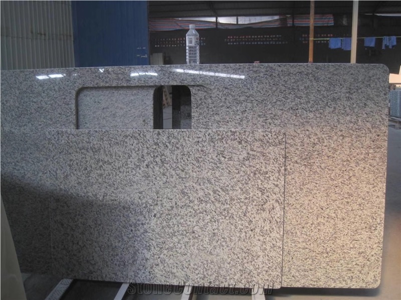 Spray White Wave Granite China Grey Kitchen Islands Top,Countertop Custom