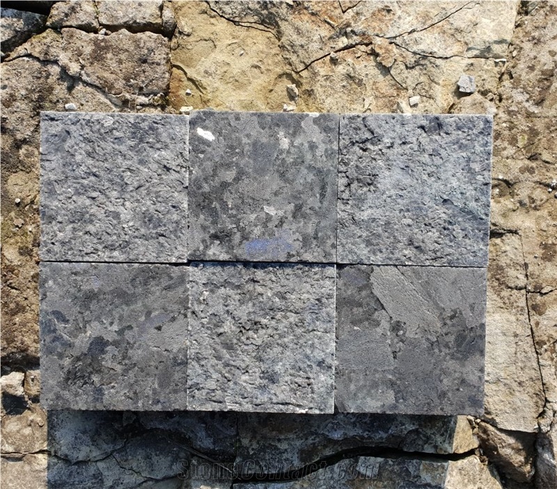 Galactic Blue Labradorite Cobble Stone with Waterjet Finish