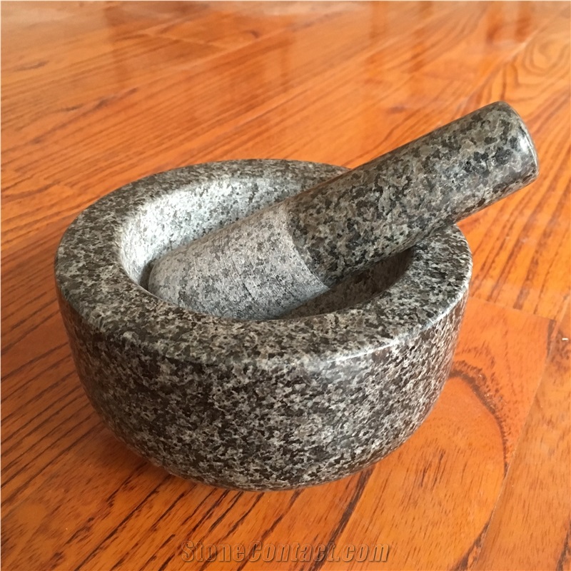 Natural Granite Herb and Spice Grinder, Pestle and Mortar