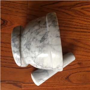 Natural Marble Mortar and Pestle