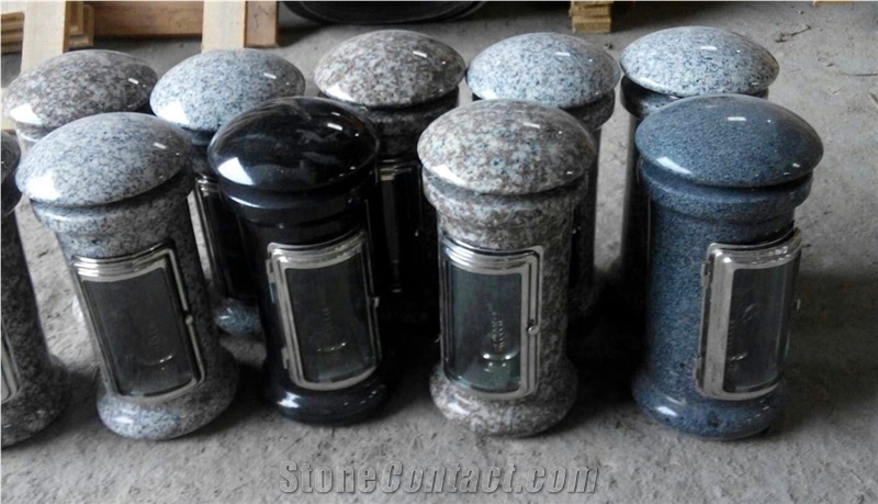 Customized Western Style G654 Dark Grey Monumental Candle and Lanterns