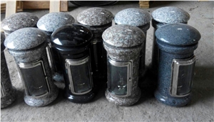 Customized Western Style G654 Dark Grey Monumental Candle and Lanterns