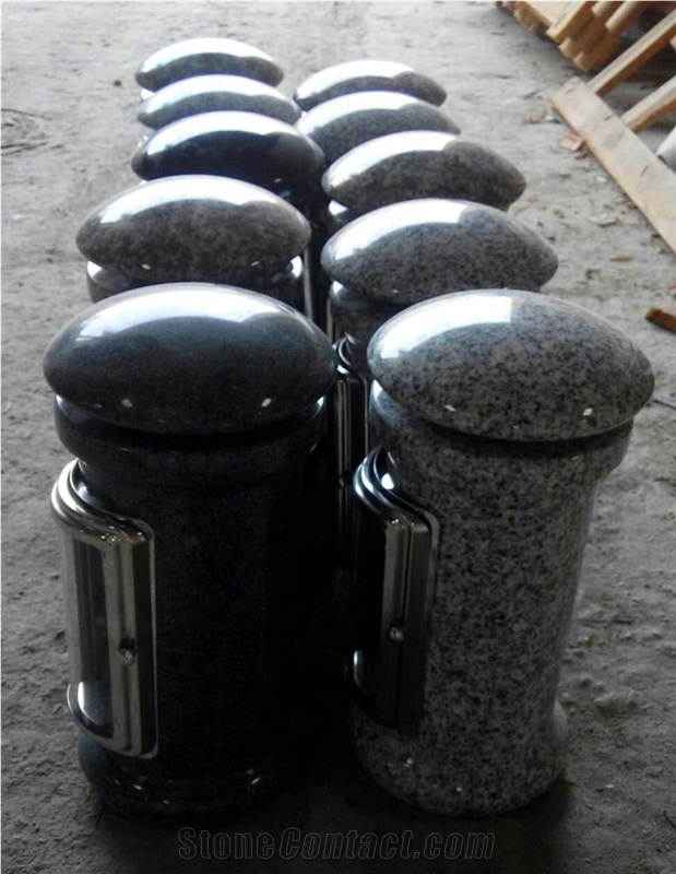Customized Western Style G654 Dark Grey Monumental Candle and Lanterns