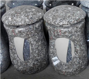 G664 Granite Cemetery Accessories Lantern Monumental Candle Stand