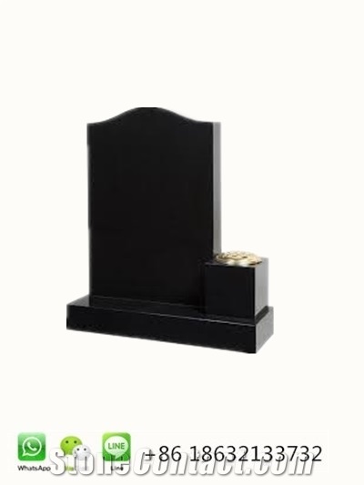 Shanxi Black Rectangle Upright Tombstone