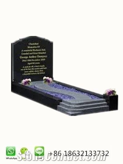 Shanxi Black Rectangle Upright Tombstone
