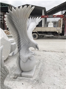 Hand Carved Eagle, Stone Sculpture, Carving Stone, Handicraft