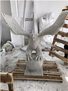 Hand Carved Eagle, Stone Sculpture, Carving Stone, Handicraft