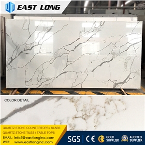 20mm Calacatta Quartz Artificial Marble Stone Slabs