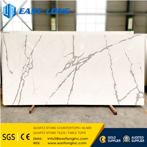 20mm Calacatta Quartz Artificial Marble Stone Slabs