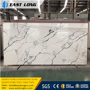 20mm Calacatta Quartz Artificial Marble Stone Slabs