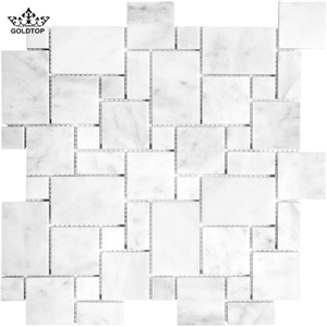White Carrara Marble Versailles Pattern for Floor Covering,Skirting