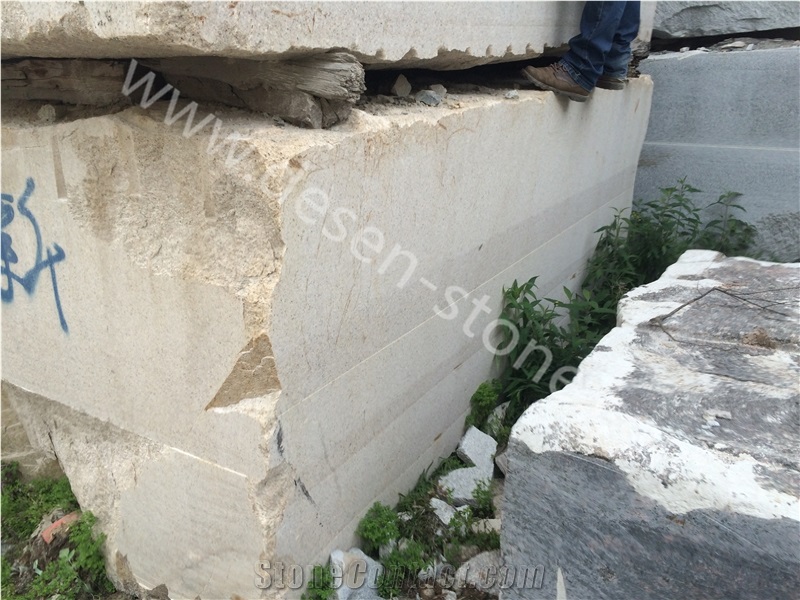 G682 Sunset Gold Leaf/Golden Yellow/Giallo Ming Granite Stone Blocks