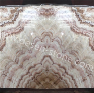 Rainbow/White Translucent/Rainbow White Onyx Stone Slabs&Tiles Pattern