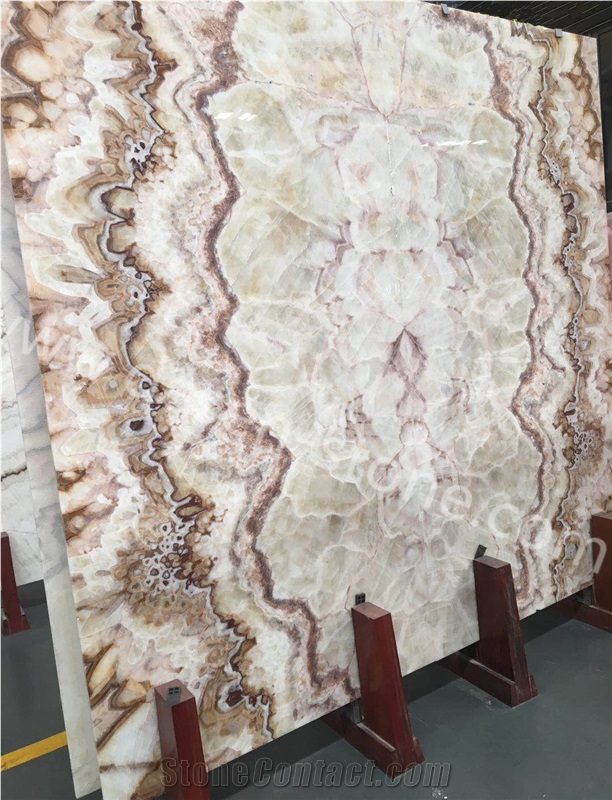 White Jade/Sunset Cloud Rainbow Pineapple Onyx Stone Slabs&Tiles Floor