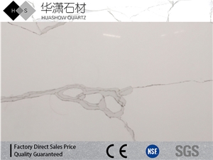Artificial Man Made Stone Statuario White Quartz Stone Tiles and Slabs