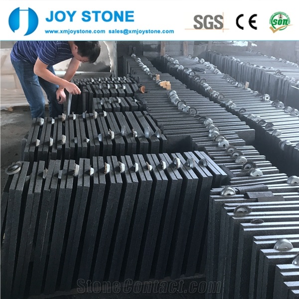 Cheap Price Flamed 24"X24" China Black Granite Stone Floor Tiles